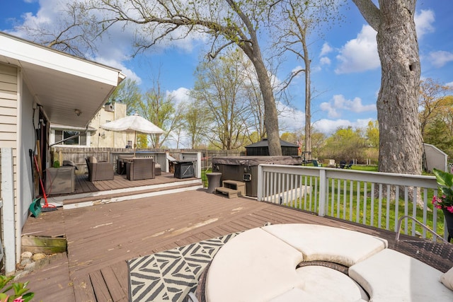 26312 W Blackhawk Ave, Ingleside, IL 60041 - deck with a hot tub