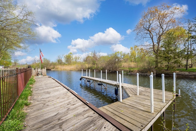 26312 W Blackhawk Ave, Ingleside, IL 60041 - dock area featuring a water view and fence