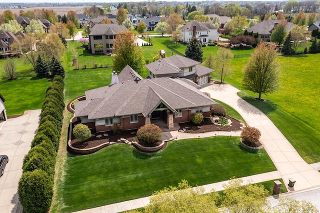 bird's eye view featuring a residential view