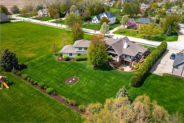 drone / aerial view featuring a residential view