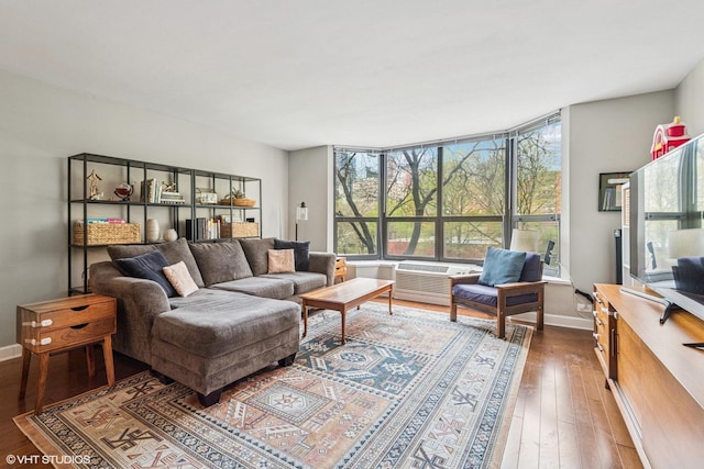 901 S Plymouth Ct Unit 104, Chicago, IL 60605 - living room with hardwood / wood-style flooring and baseboards