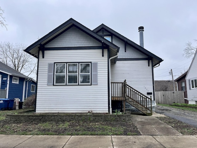 view of rear view of property