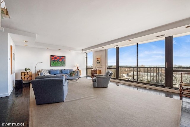 2314 N Lincoln Park W Unit 8-9S, Chicago, IL 60614 - living area featuring floor to ceiling windows and wood finished floors