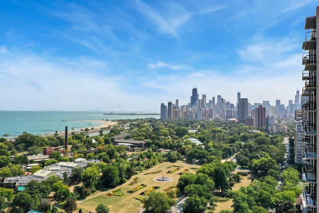 2314 N Lincoln Park W Unit 8-9S, Chicago, IL 60614 - aerial view with a view of city and a water view