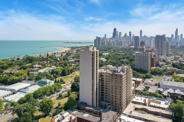 2314 N Lincoln Park W Unit 8-9S, Chicago, IL 60614 - birds eye view of property with a city view and a water view