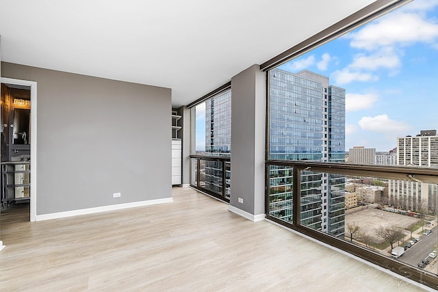 balcony with a view of city