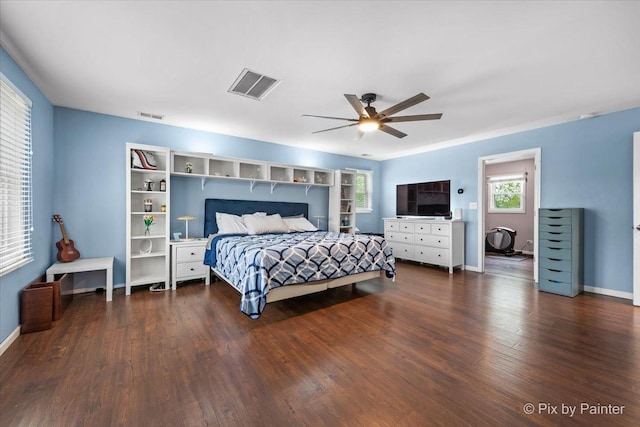 8015 S Carrolton Ct, Hanover Park, IL 60133 - bedroom with visible vents, wood finished floors, and baseboards