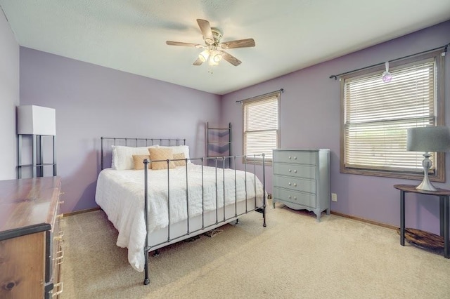227 N Hickory St, Cortland, IL 60112 - bedroom featuring carpet, a ceiling fan, and baseboards