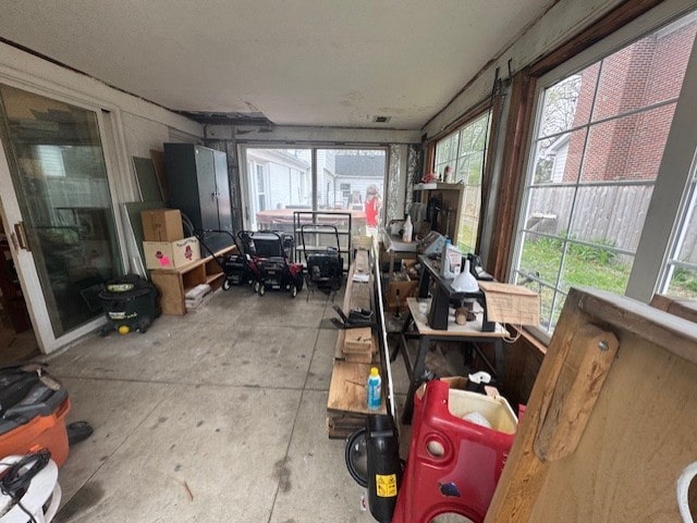 view of sunroom