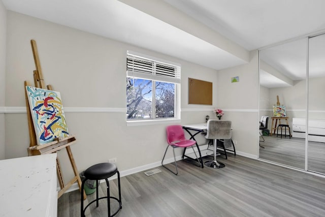 7333 Winthrop Way Unit 10, Downers Grove, IL 60516 - recreation room featuring wood finished floors and baseboards