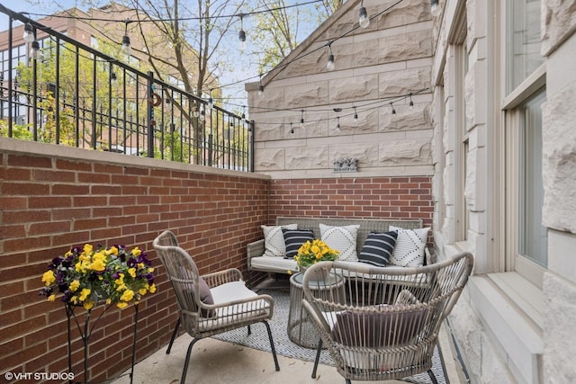 view of patio / terrace featuring an outdoor living space