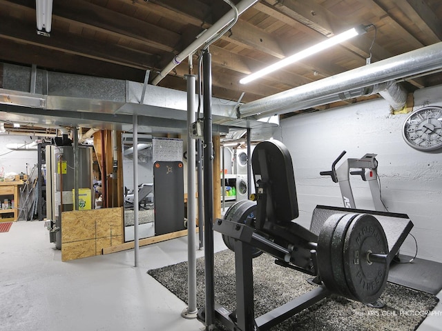 2601 N Villa Ln, Mchenry, IL 60051 - workout area with water heater
