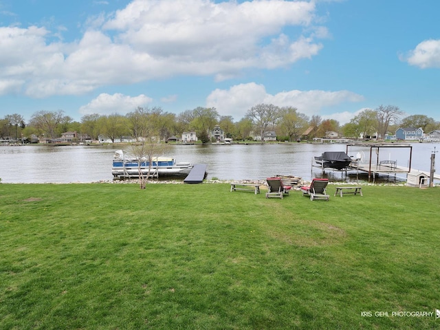 2601 N Villa Ln, Mchenry, IL 60051 - dock with a yard and a water view