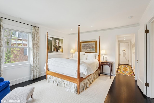 2334 Central Park Ave, Evanston, IL 60201 - bedroom with baseboards, recessed lighting, and wood finished floors
