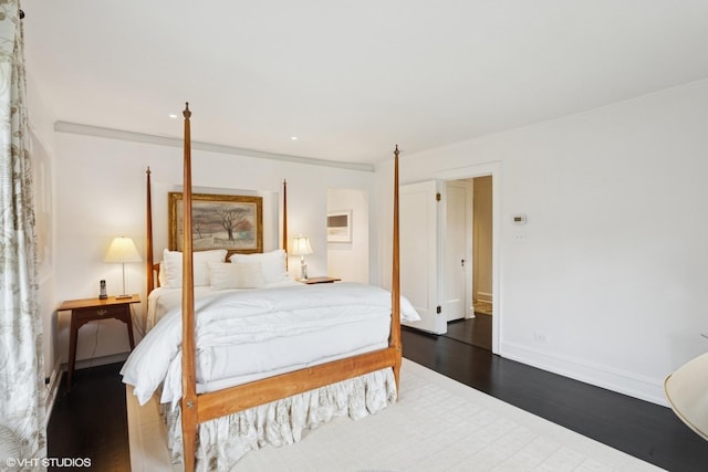 2334 Central Park Ave, Evanston, IL 60201 - bedroom with dark wood-type flooring, recessed lighting, and baseboards