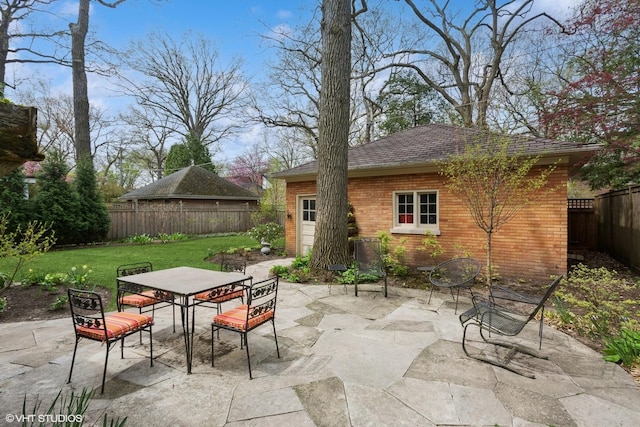 2334 Central Park Ave, Evanston, IL 60201 - view of patio / terrace featuring outdoor dining space and a fenced backyard