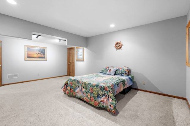 400 Rock Creek Dr, Manteno, IL 60950 - carpeted bedroom featuring recessed lighting, baseboards, and visible vents