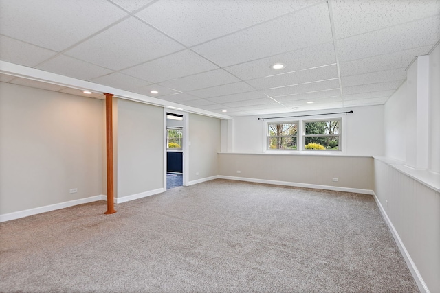705 Old Mill Grove Rd, Lake Zurich, IL 60047 - interior space with carpet floors, recessed lighting, and a paneled ceiling