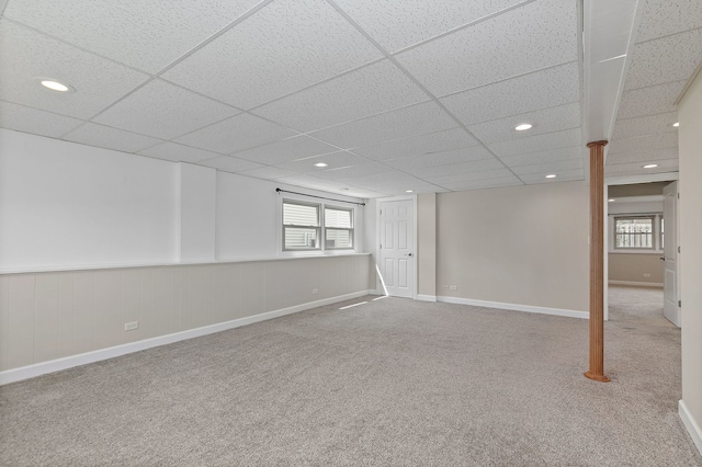 705 Old Mill Grove Rd, Lake Zurich, IL 60047 - basement with carpet flooring, recessed lighting, and plenty of natural light