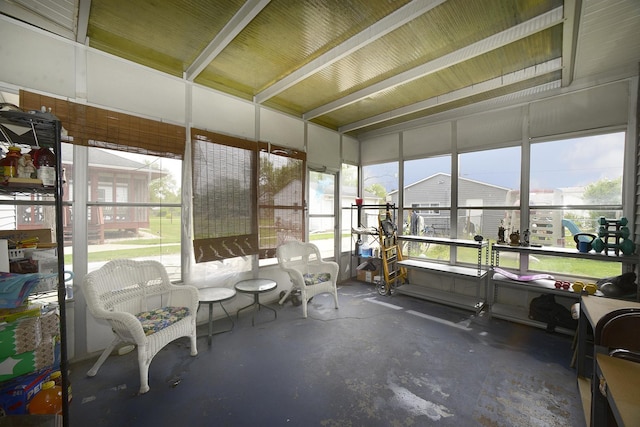 sunroom / solarium featuring a wealth of natural light