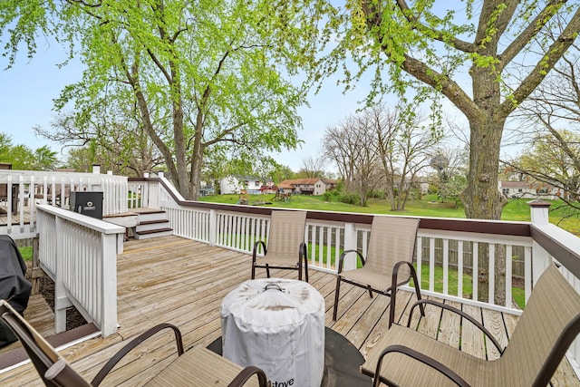 629 Sheffield Ln, Bolingbrook, IL 60440 - deck featuring a residential view