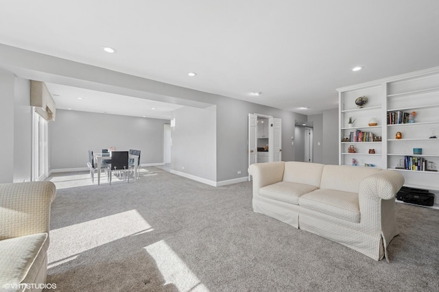 4000 Dundee Rd Unit 202C, Northbrook, IL 60062 - carpeted living area featuring recessed lighting and baseboards