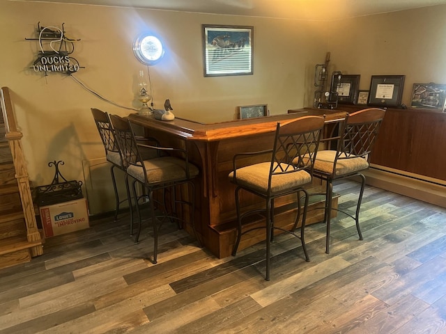 436 E Seminary Ave, Onarga, IL 60955 - indoor dry bar with wood finished floors