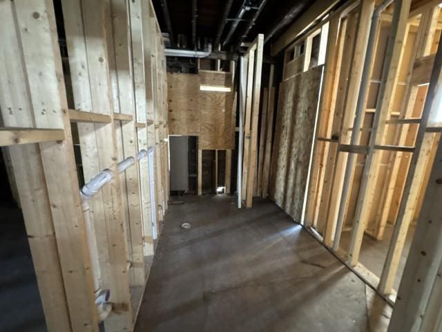 view of unfinished below grade area