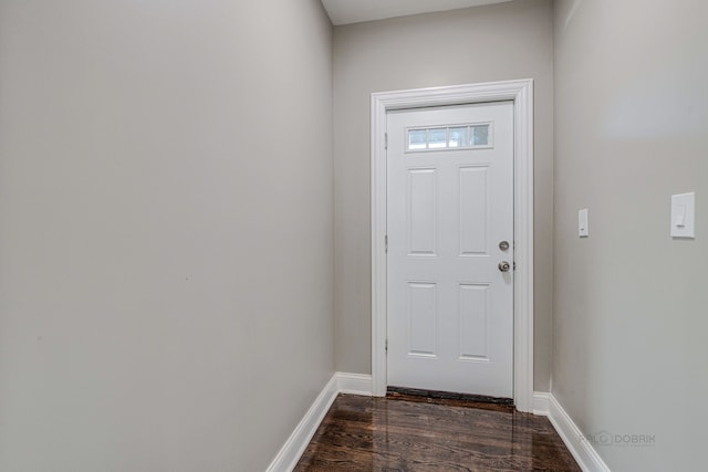 3048 E 80th St, Chicago, IL 60617 - entryway featuring baseboards and dark wood-style flooring
