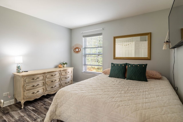 3052 Mosedale St, Elgin, IL 60124 - bedroom featuring baseboards and dark wood-style flooring