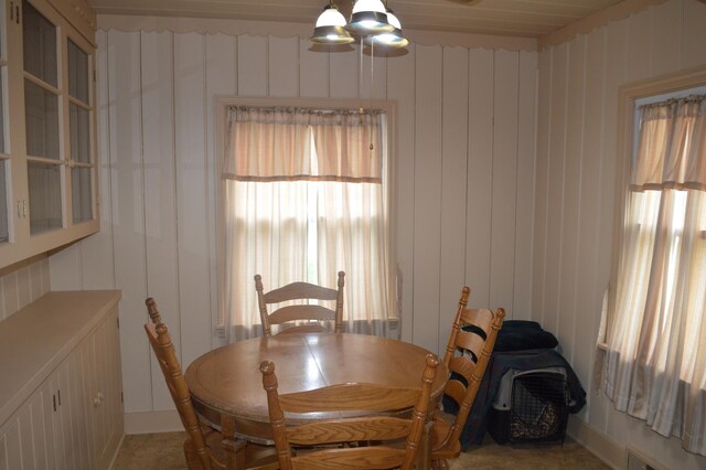 view of dining room