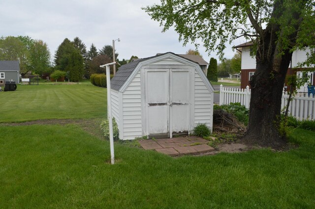 view of shed