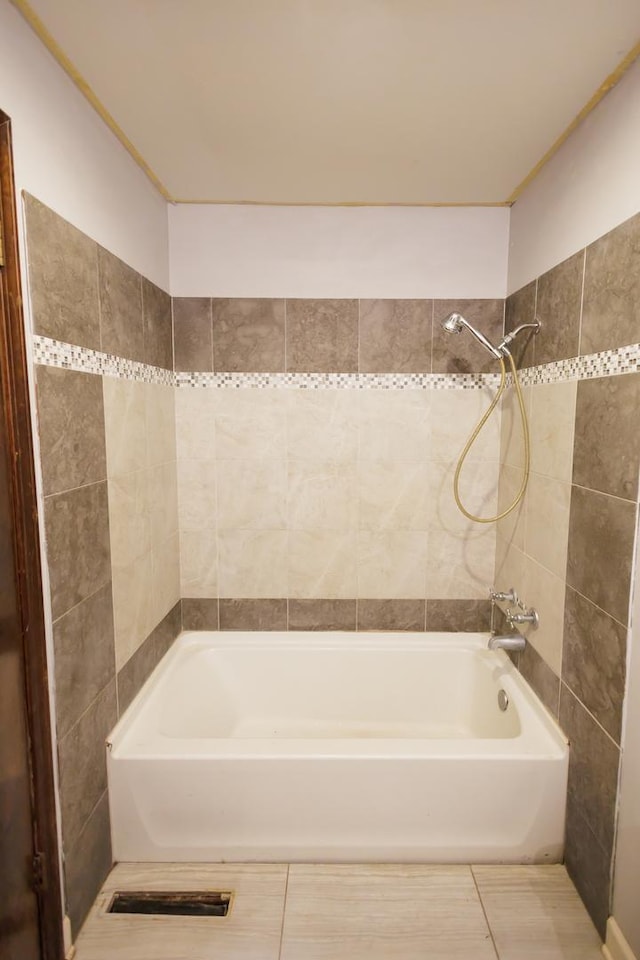 2214 N Bur Oak Ct, Bonfield, IL 60913 - bathroom with washtub / shower combination and tile walls