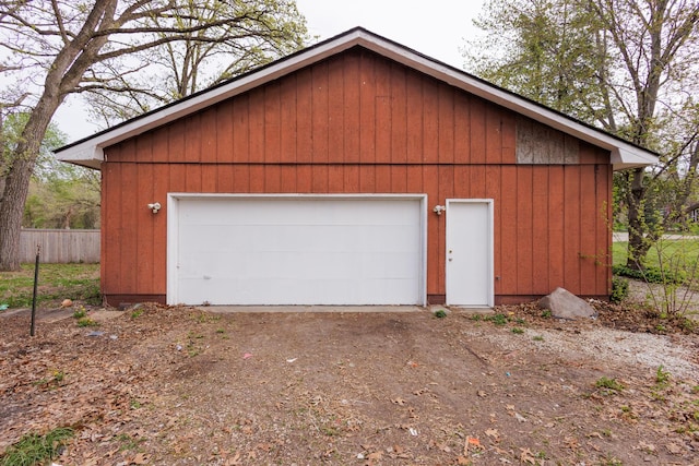 2214 N Bur Oak Ct, Bonfield, IL 60913 - detached garage featuring fence