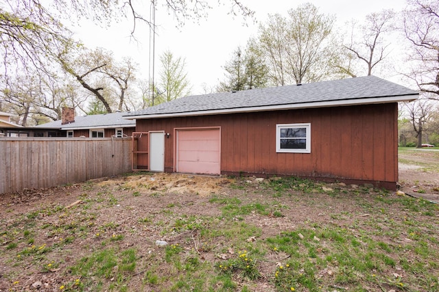 2214 N Bur Oak Ct, Bonfield, IL 60913 - garage with fence
