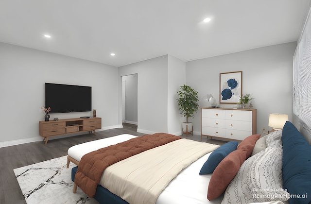 877 163rd St, Calumet City, IL 60409 - bedroom with recessed lighting, baseboards, and wood finished floors