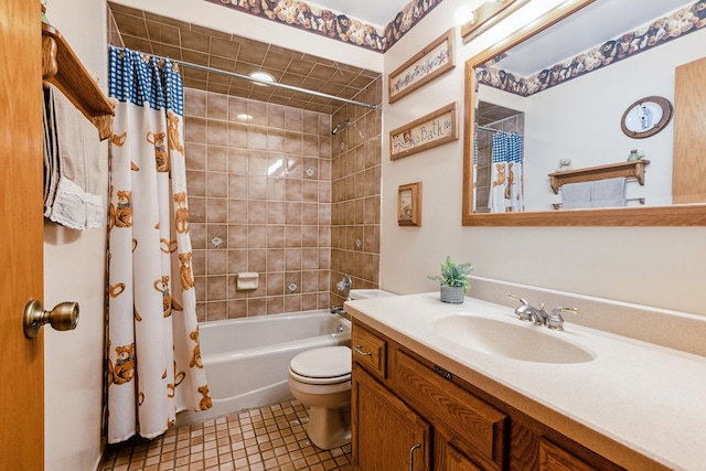 17130 Inverness Dr, Tinley Park, IL 60487 - bathroom featuring vanity, shower / tub combo, and toilet