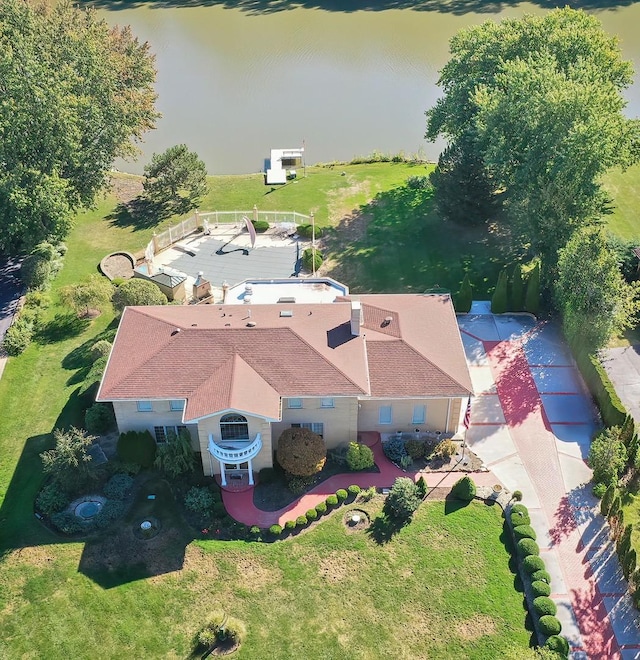 2125 Harrow Gate Dr, Inverness, IL 60010 - drone / aerial view featuring a water view