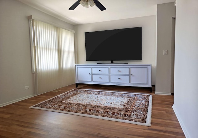 1572 Brandywyn Ln, Buffalo Grove, IL 60089 - bedroom featuring dark wood-type flooring, baseboards, and ceiling fan