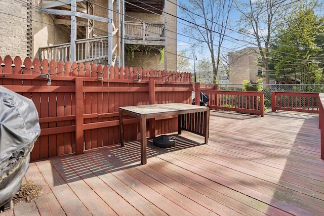 view of wooden terrace
