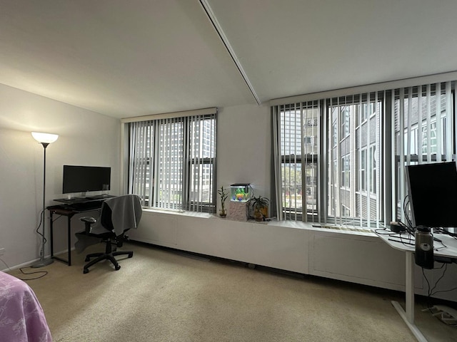 400 E Randolph St Unit 921, Chicago, IL 60601 - office area with baseboards and carpet flooring
