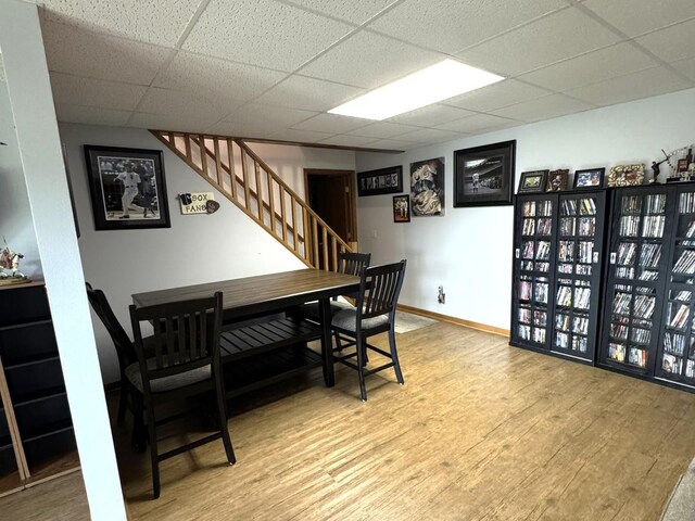 25-14 Country Hill Ct, Lake Carroll, IL 61046 - interior space with a drop ceiling, wood finished floors, and baseboards