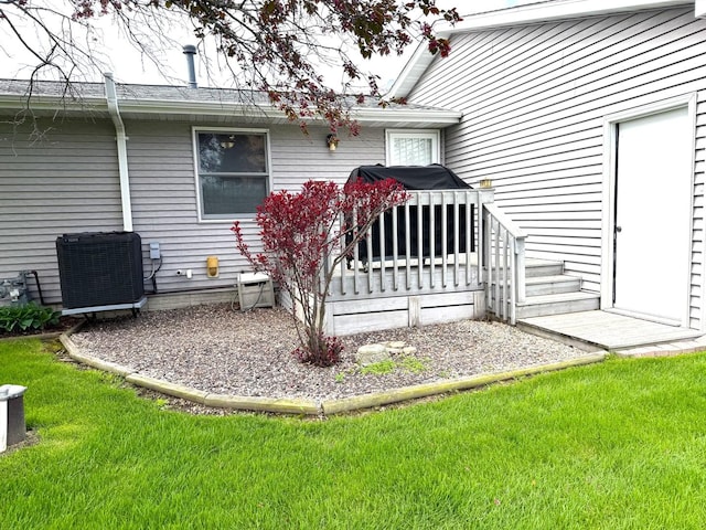 25-14 Country Hill Ct, Lake Carroll, IL 61046 - back of house with a yard and central air condition unit