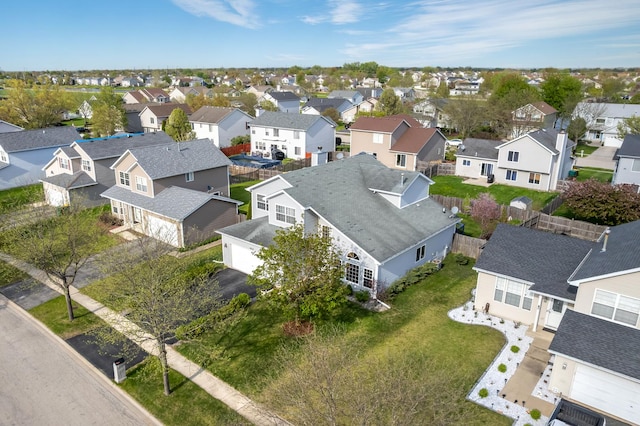drone / aerial view featuring a residential view