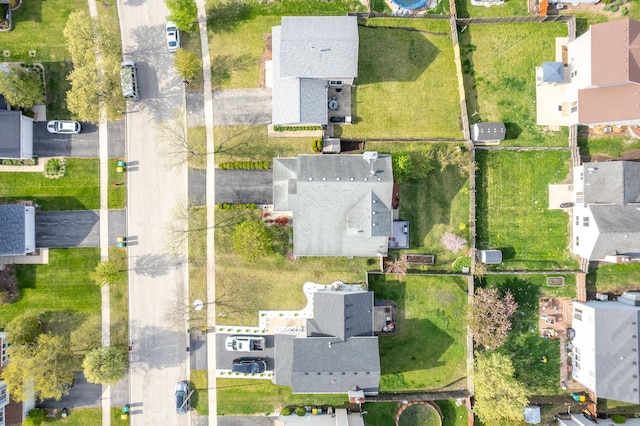 bird's eye view with a residential view