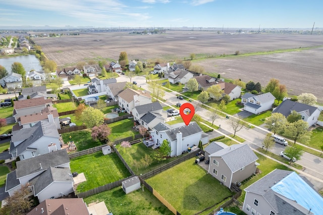 aerial view featuring a residential view