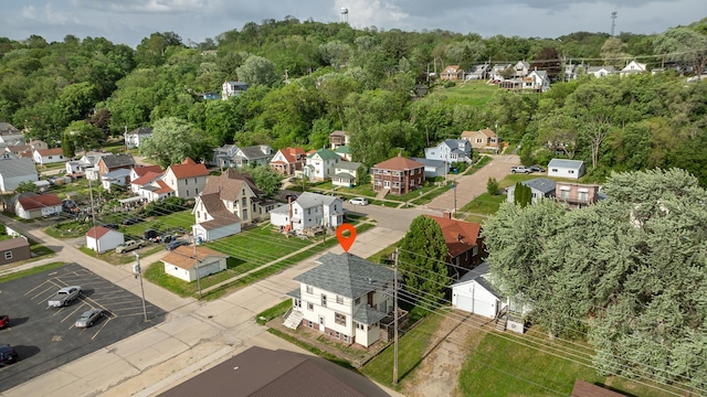 115 Van Buren St, Savanna, IL 61074 - aerial view of residential area with a heavily wooded area