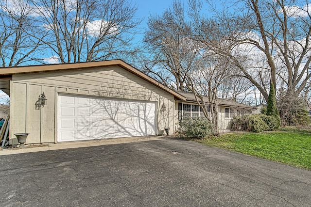 garage with driveway