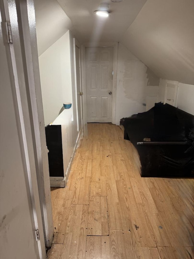 7328 S May St, Chicago, IL 60621 - corridor featuring vaulted ceiling and light wood-type flooring