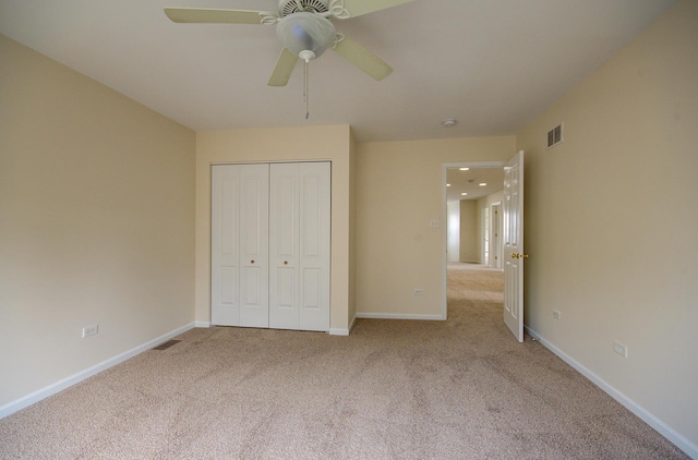 1120 Redwood Ln, Minooka, IL 60447 - unfurnished bedroom featuring carpet flooring, recessed lighting, visible vents, and a closet